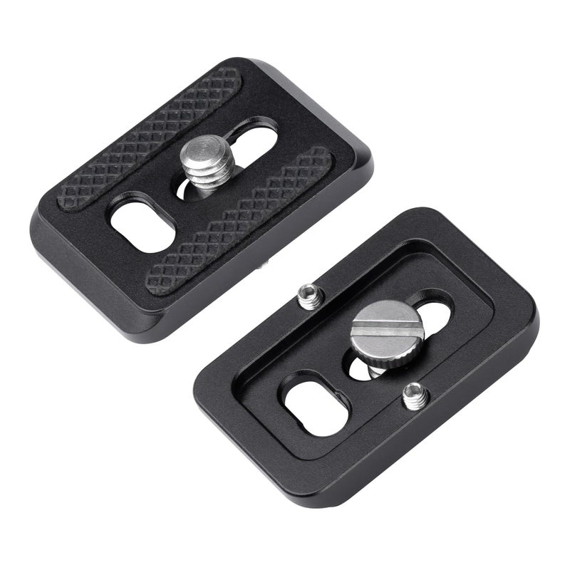 LEOFOTO PU-25 Mini Plate, 25mm, Arca Compatible, Black Anodized Aluminum, Camera Mount - Image 2